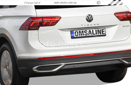 Накладки імітація вихлопних насадок Volkswagen Tiguan 2020-... фото 2