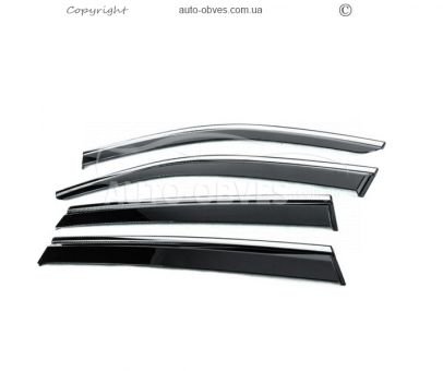 Ветровики с хромированным молдингом Volkswagen Tiguan 2024-... - тип: 4 шт фото 0