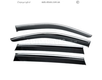 Ветровики с хромированным молдингом Volkswagen Tiguan 2024-... - тип: 4 шт фото 3