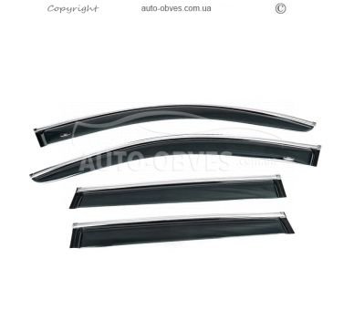 Вітровики Volkswagen Touareg 2010-2017 - тип: з хром молдингом фото 1