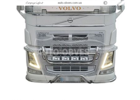 Защита переднего бампера Volvo FH euro 6 - доп услуга: установка диодов - тип: v3 фото 2