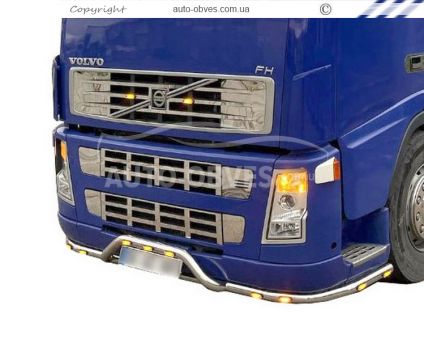 Защита переднего бампера Volvo FH euro 5 - доп услуга: установка диодов, под заказ 5 дней фото 4