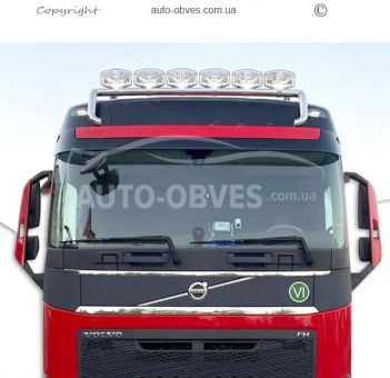 Holder for headlights on the roof of Volvo FH euro 6 - service: installation of diodes фото 7