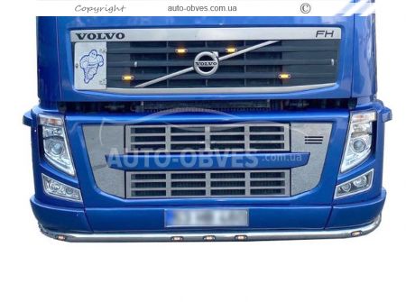 Защита переднего бампера Volvo FH euro 5 - доп услуга: установка диодов фото 1