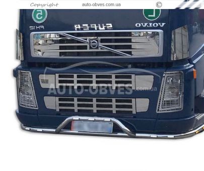 Защита переднего бампера Volvo FH euro 5 - доп услуга: установка диодов, под заказ 5 дней фото 2