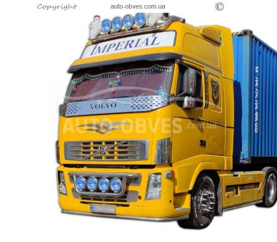 Держатель для фар в решетку радиатора для Volvo FH euro 5, услуга: установка диодов фото 3