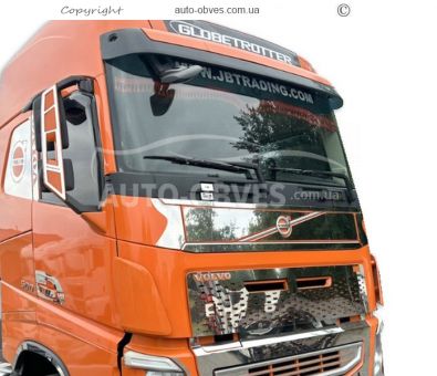 Накладки на кабіну під склом Volvo FH euro 6 фото 6