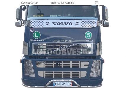 Накладки на решітку Volvo FH верхню евро 5 дорестайл фото 5