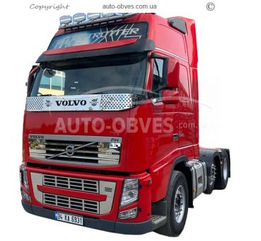 Накладки на решітку нижню збоку Volvo FH евро 5 рестайл фото 8