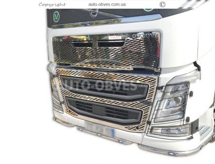 Накладка сітка на капот Volvo FH euro 6 фото 5