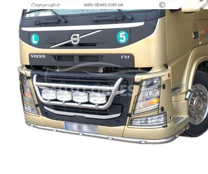 Защита переднего бампера Volvo FM евро 6 - доп услуга: установка диодов фото 0