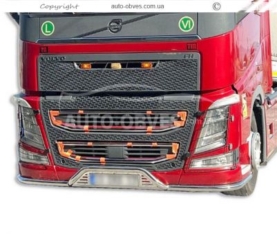 Защита переднего бампера Volvo FH euro 6 - доп услуга: установка диодов - тип: v3 фото 0