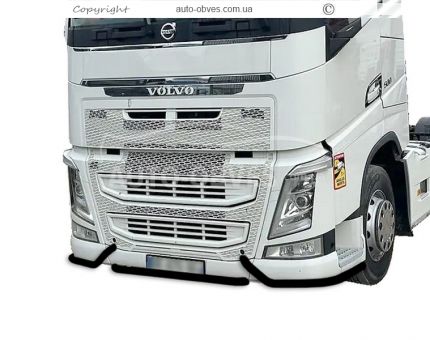 Защита бампера Volvo FH euro 6 - цвет: черный - дополнительная услуга: уст диодов -> 3-5 рабочих дня фото 0