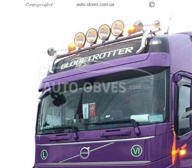 Holder for headlights on the roof of Volvo FH euro 6 - service: installation of diodes фото 9