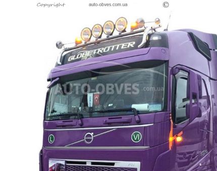 Holder for headlights on the roof of Volvo FH euro 6 - service: installation of diodes фото 3