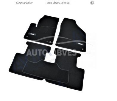 Floor mats Jeep Cherokee 2013-… - material: - pile, black, type: premium фото 0