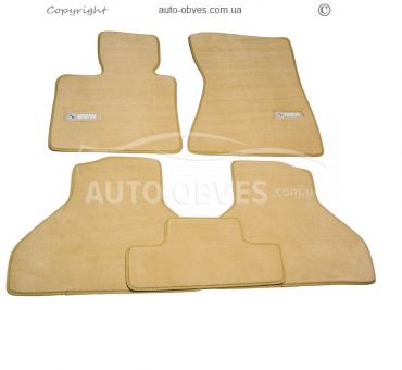 Floor mats BMW X5 E70 2007-2013 - material: - pile, beige, type: premium фото 0