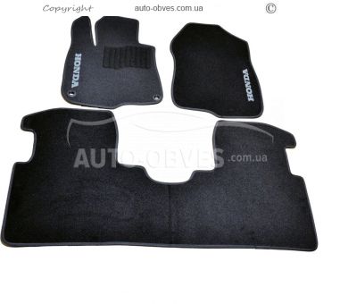 Floor mats Honda CRV 2017-2022 - material: - nap, black 3pcs фото 0