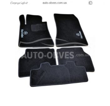 Floor mats Mercedes S140 1991-1998 - material: - pile, qt 5 pcs, black фото 0