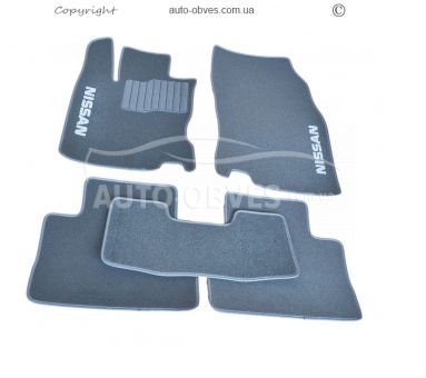 Rugs Nissan Qashqai 2014-2017 - material: - pile, gray фото 0