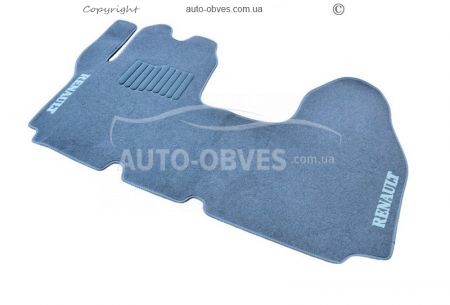 Коврики Renault Trafic 2001-2014 1+2 серые - материал: - ворс, кт 1шт фото 0