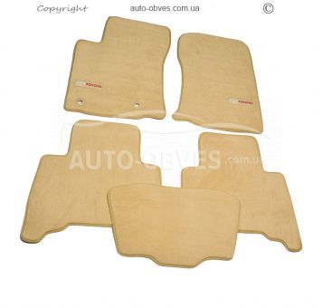 Floor mats Toyota Prado 150 2018-... 5 seats - material: - pile, beige, type: premium фото 0