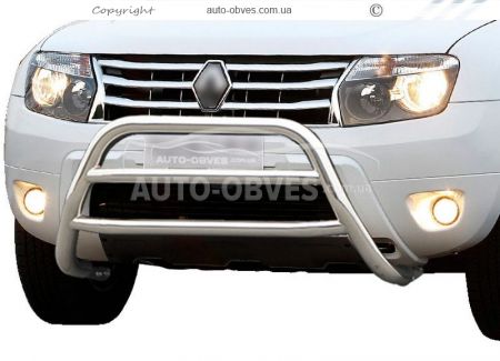 Front bar Nissan Terrano 2014-2018 - type: 2 jumpers фото 0