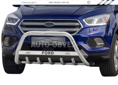 Bull bar Ford Escape 2017-2020 - type: with logo фото 0