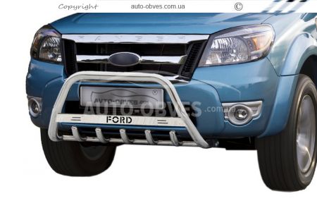 Кенгурятник Ford Ranger 2009-2011 - тип: с логотипом фото 1