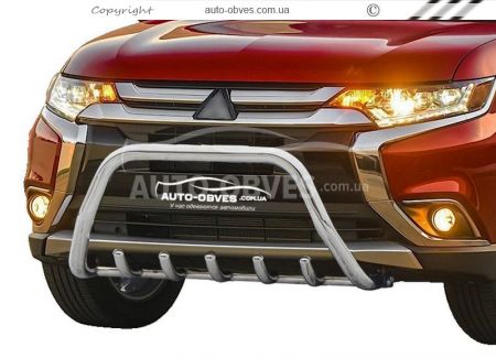 Front bar Mitsubishi Outlander 2015-2020 - type: without jumper фото 0