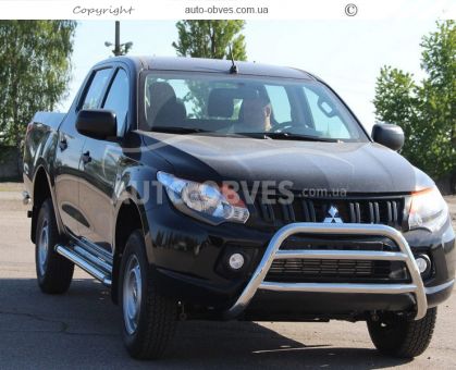 Кенгурятник Mitsubishi L200 2015-2018 - тип: на 2 перемички фото 1