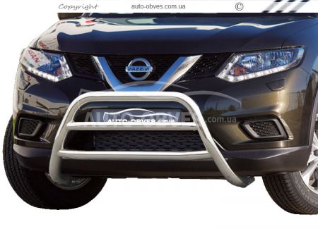 Front bar Nissan X-Trail t32 2014-2017 - type: 2 jumpers фото 0