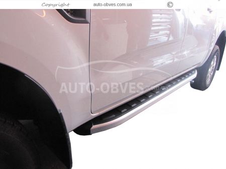 Профільні підніжки Volkswagen Amarok 2016-... - style: Range Rover фото 1
