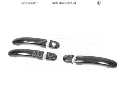 Накладки на ручки Volkswagen T5 - type: натуральний карбон 3 ручки фото 1