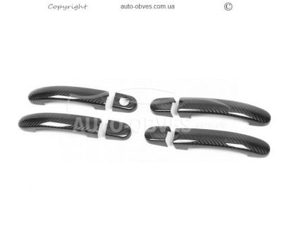 Накладки на ручки Volkswagen T5 - type: натуральний карбон 4 ручки фото 1