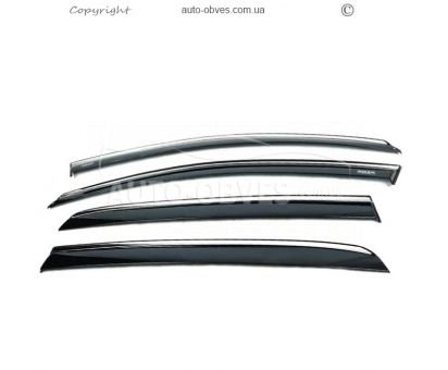 Volkswagen Golf 6 window deflectors - type: with chrome 4 pcs photo 0