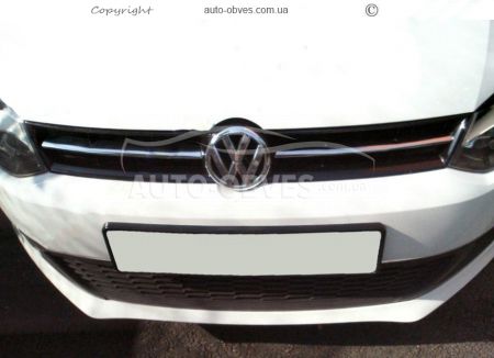 Накладка на решітку радіатора Volkswagen Polo 2010-2013 кузов hb фото 2