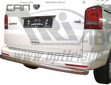 Rear bumper protection Volkswagen T5 Multivan 2010-2015 - type: single pipe фото 0