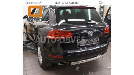 Volkswagen Touareg rear bumper protection - type: single pipe фото 3