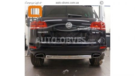 Volkswagen Touareg rear bumper protection - type: single pipe фото 2