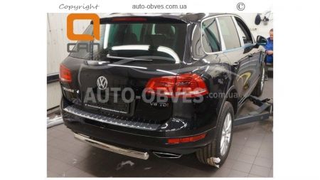 Volkswagen Touareg rear bumper protection - type: single pipe фото 1