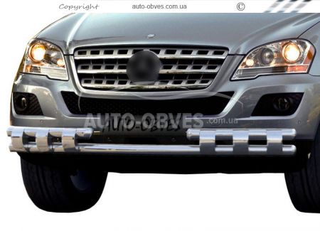 Bumper protection Mercedes ML class 164 - type: model with plates фото 0