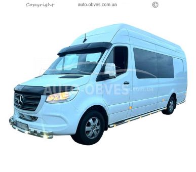 Захист бампера Mercedes Sprinter 2018-... - тип: модельний з пластинами фото 2