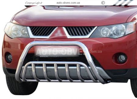 Bull bar Mitsubishi Outlander XL 2007-2010 - type: double фото 0