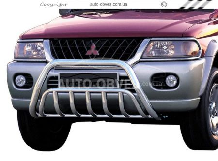 Кенгурятник Mitsubishi Pajero Sport I - тип: двойной фото 0