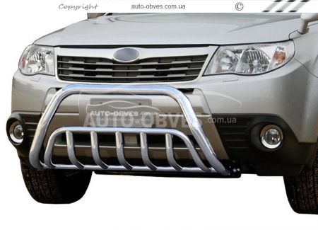 Bull bar Subaru Forester 2008-2012 - type: double фото 0
