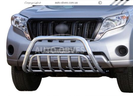 Кенгурятник Toyota Prado 2014-2018 - тип: двойной фото 0