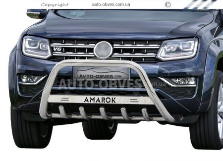 Кенгурятник Volkswagen Amarok 2016-... - тип: з логотипом фото 1