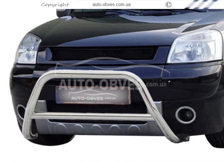 Front bar Peugeot Partner 2002-2007 - type: without grill фото 0