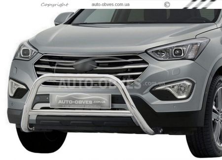 Кенгурятник Hyundai Santa Fe 2013-2016 - тип: без гриля фото 0